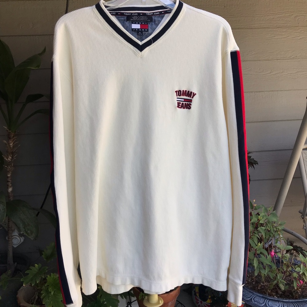 Vintage Tommy Hilfiger white knit sweater shirt